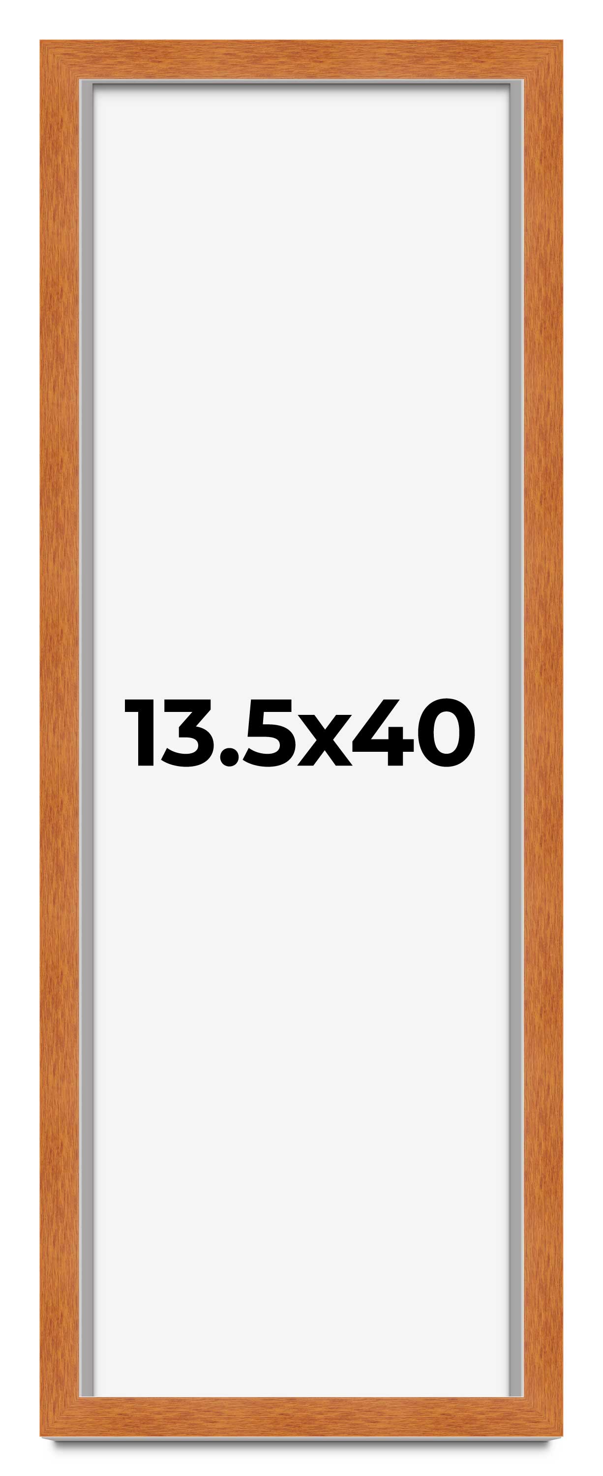 Panoramic Flat Brown Picture Frame - UV Acrylic, Foam Board Backing, Hanging Hardware