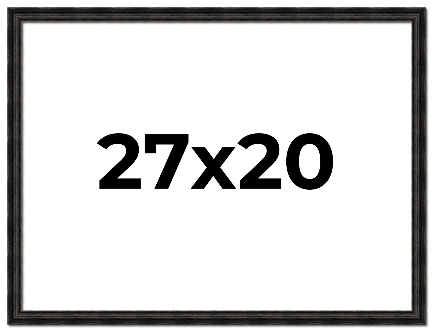 27x20 Thin Barnwood Picture Frame with UV-Resistant Acrylic & Acid Free Backing, Available in 2 Paint Finishes - Grey and Black