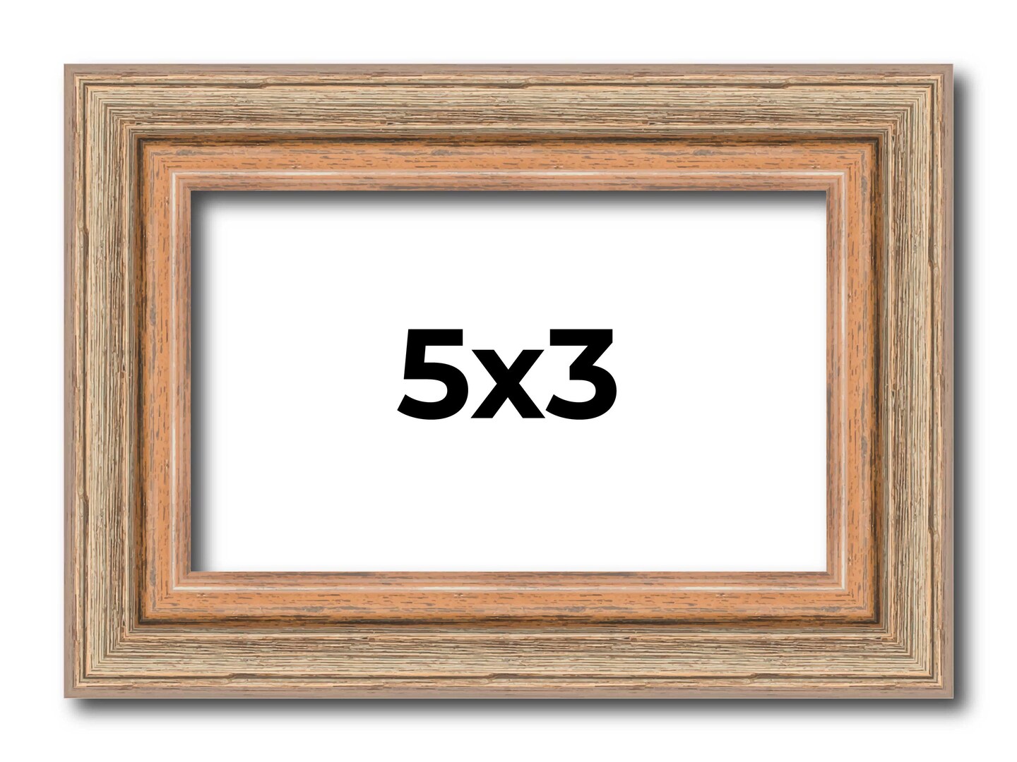 Photo Size Deco Brown Picture Frame - UV Acrylic, Foam Board Backing, Hanging Hardware