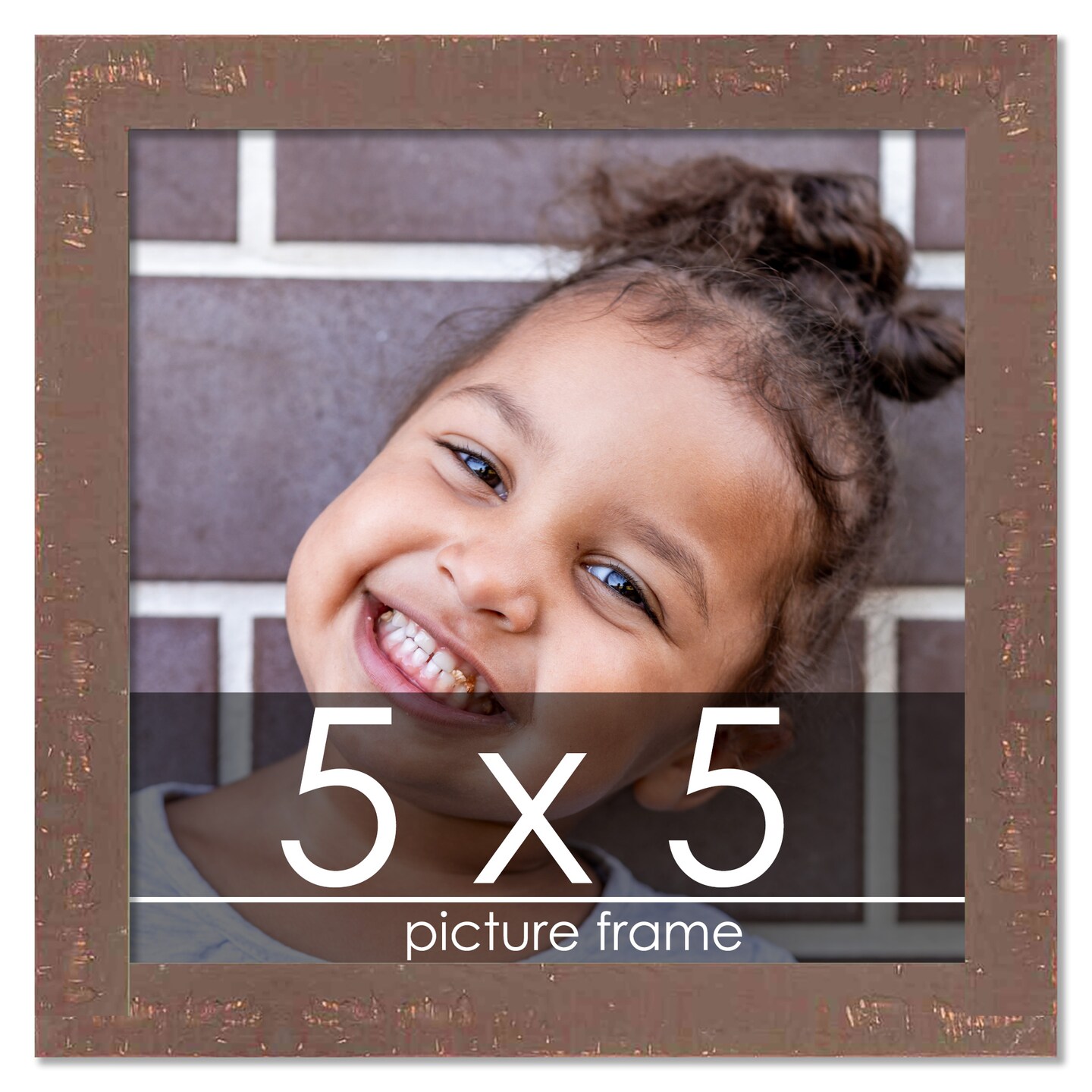 5x5 Shabby Chic Picture Frame with UV-Resistant Acrylic & Acid