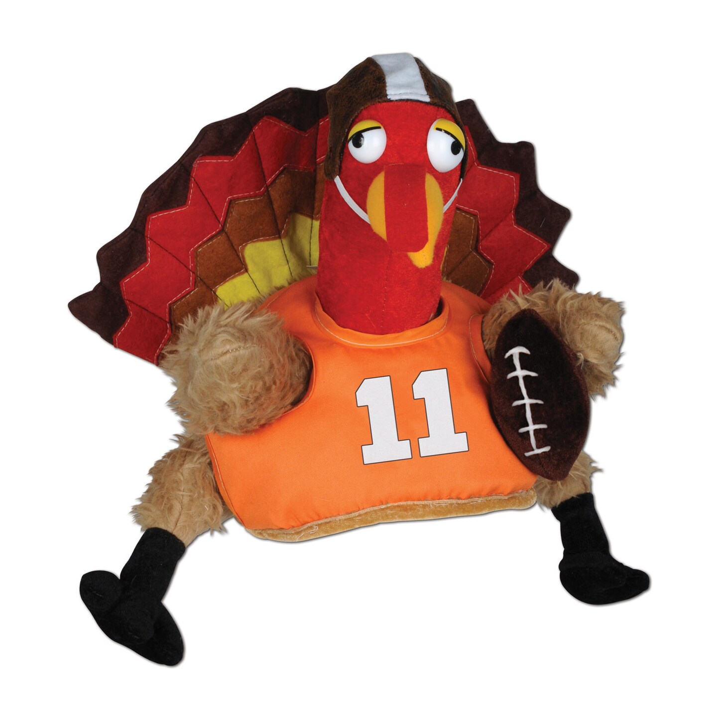 Beistle Plush Touchdown Turkey Hat - 4 Pack