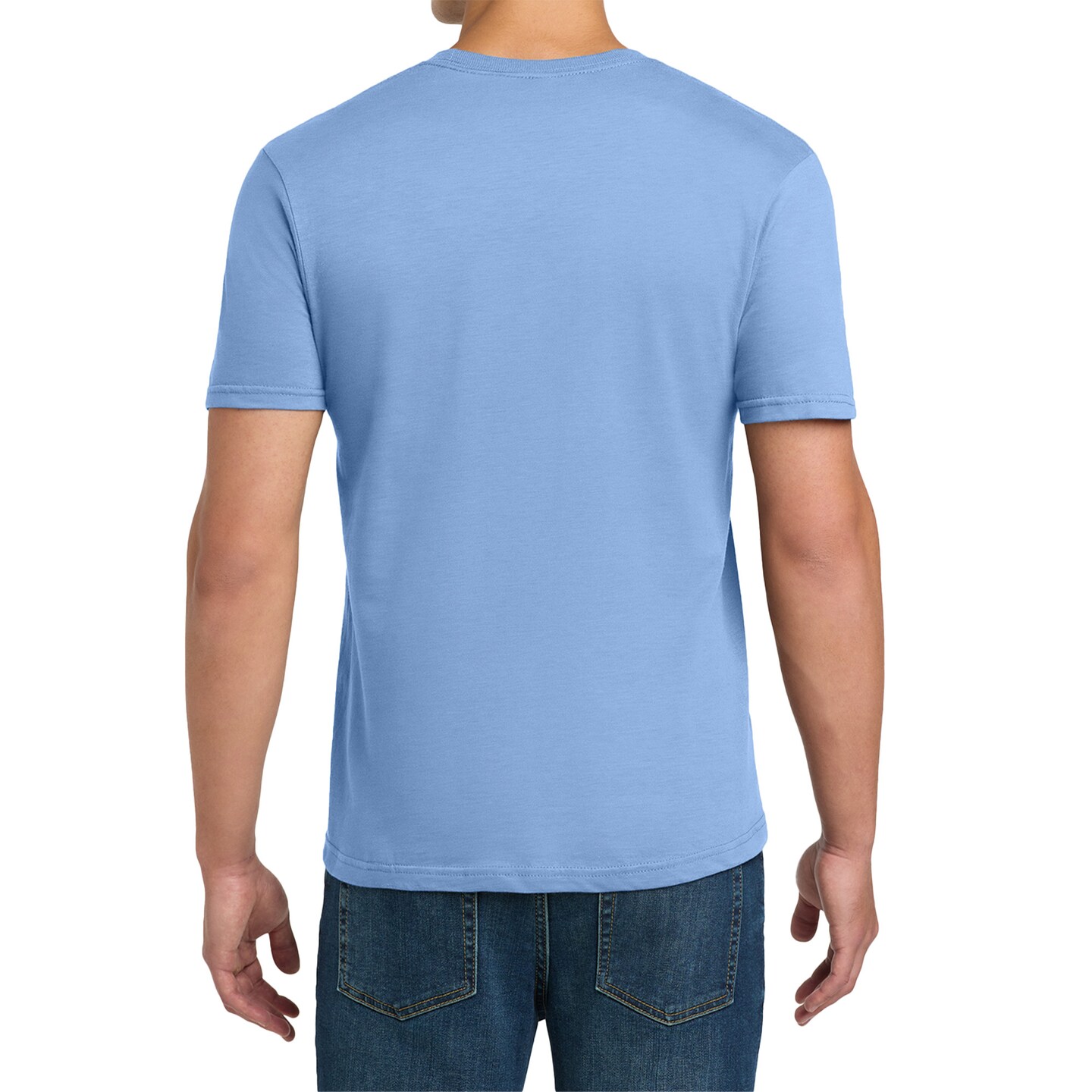 Gildan Men's Softstyle Short Sleeve T-Shirt, Craft Bundle for DIY Printing, Carolina Blue, 3-15 Pack