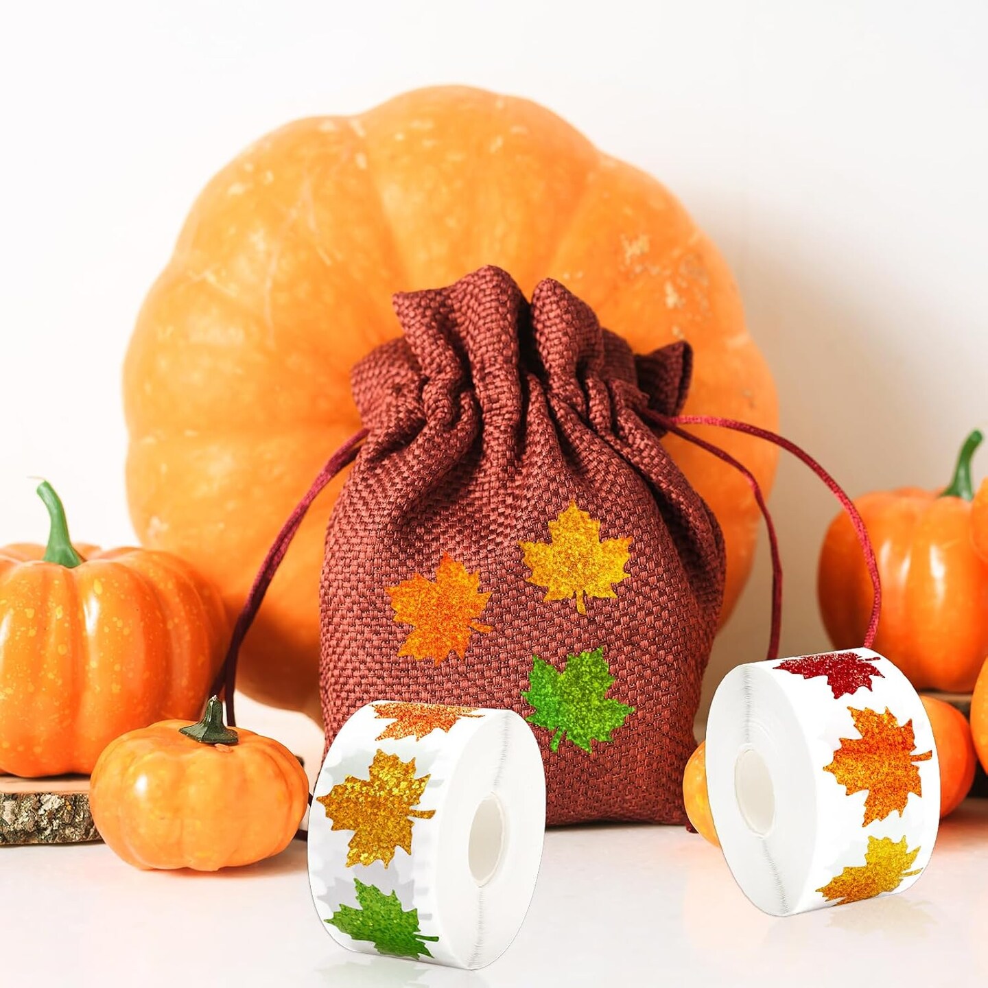 1000Pcs Fall Thanksgiving Stickers (Green)