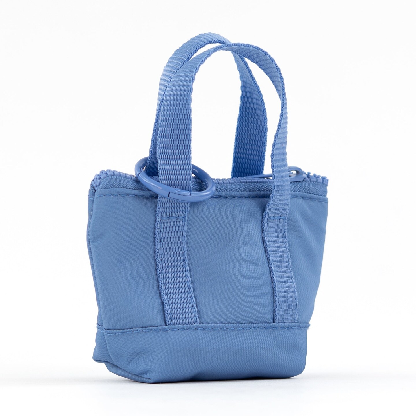 packlab Micro Nano Tote Keychain - Blue Mini Tote Bag Coin Purse for Cards, Lip Balm & Everyday Essentials