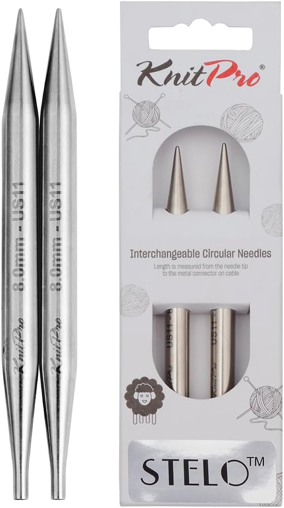 KnitPro Stelo Interchangeable Circular Knitting Needles 4" (10cm) Size 2.5 - 15