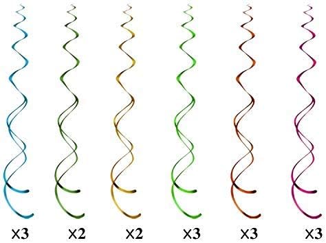 30-Piece Hawaiian Luau Party Hanging Swirls – Tropical Hibiscus Flower Foil Ceiling Decorations for Summer Tiki, Beach, and Cocktail Party Decor