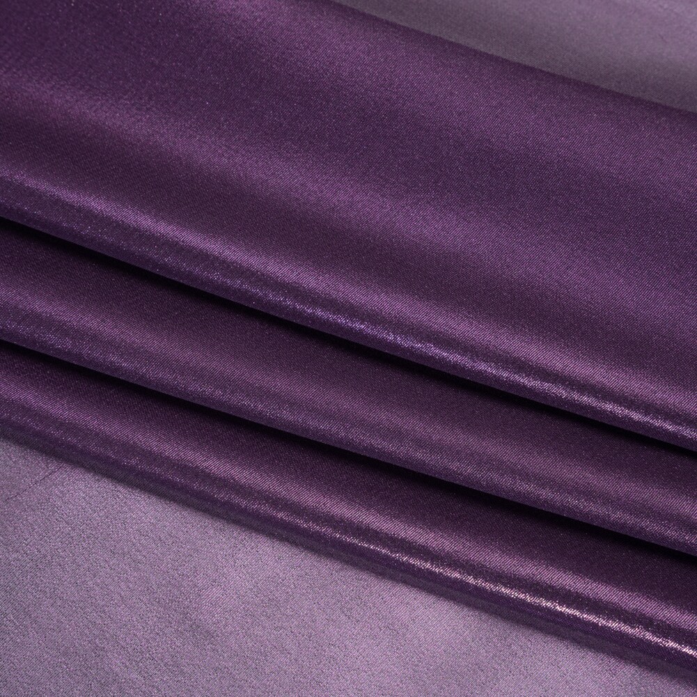 1 Yard Purple on Purple Liquid Sheen Metallic Polyester Chiffon Sheer Fabric 60&#x22; Width