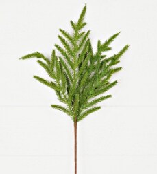 18&#x22; Artificial Norfolk Pine Spray &#x2013; Soft Touch Evergreen Stem for Christmas Decor &#x26; Crafts-510706