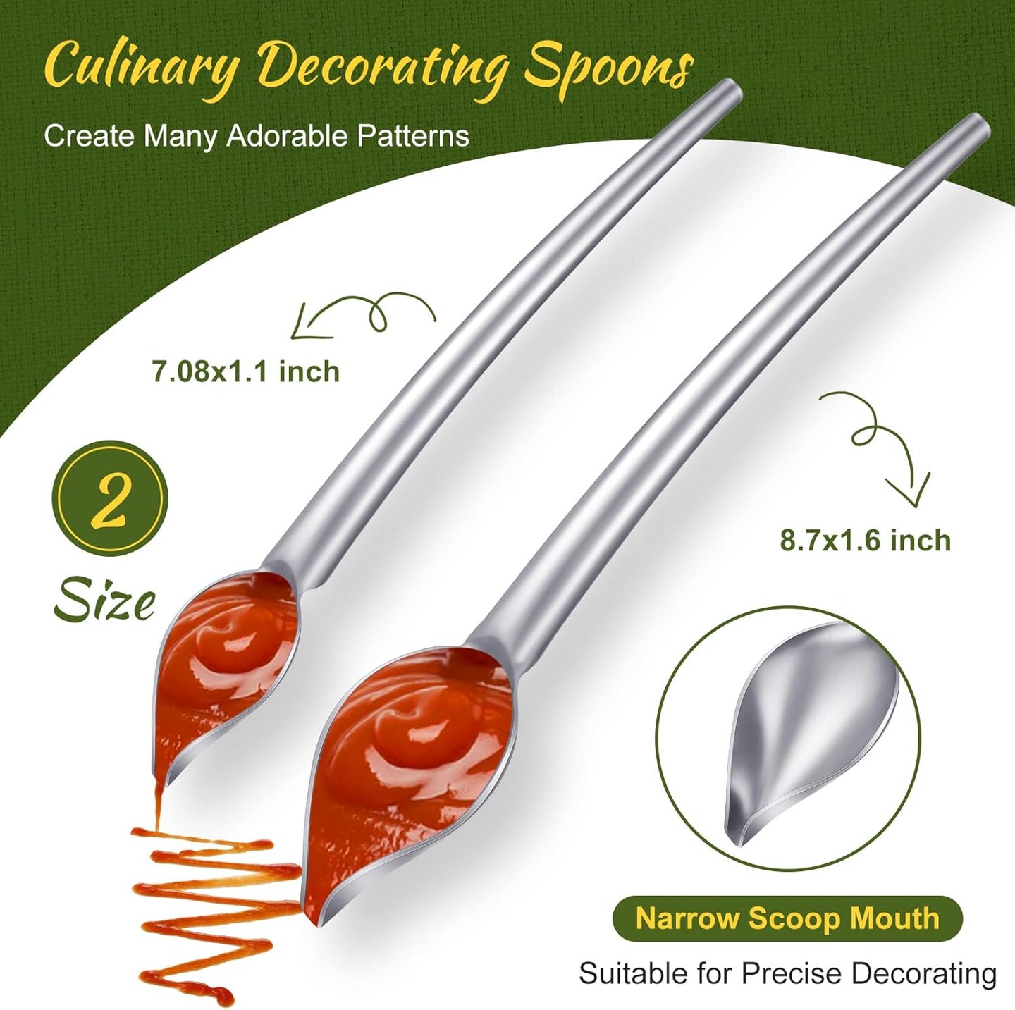 3-Piece Chocolate Dipping & Decorating Tool Set – Forks, Spoons & Chef Art Pencil, Stainless Steel