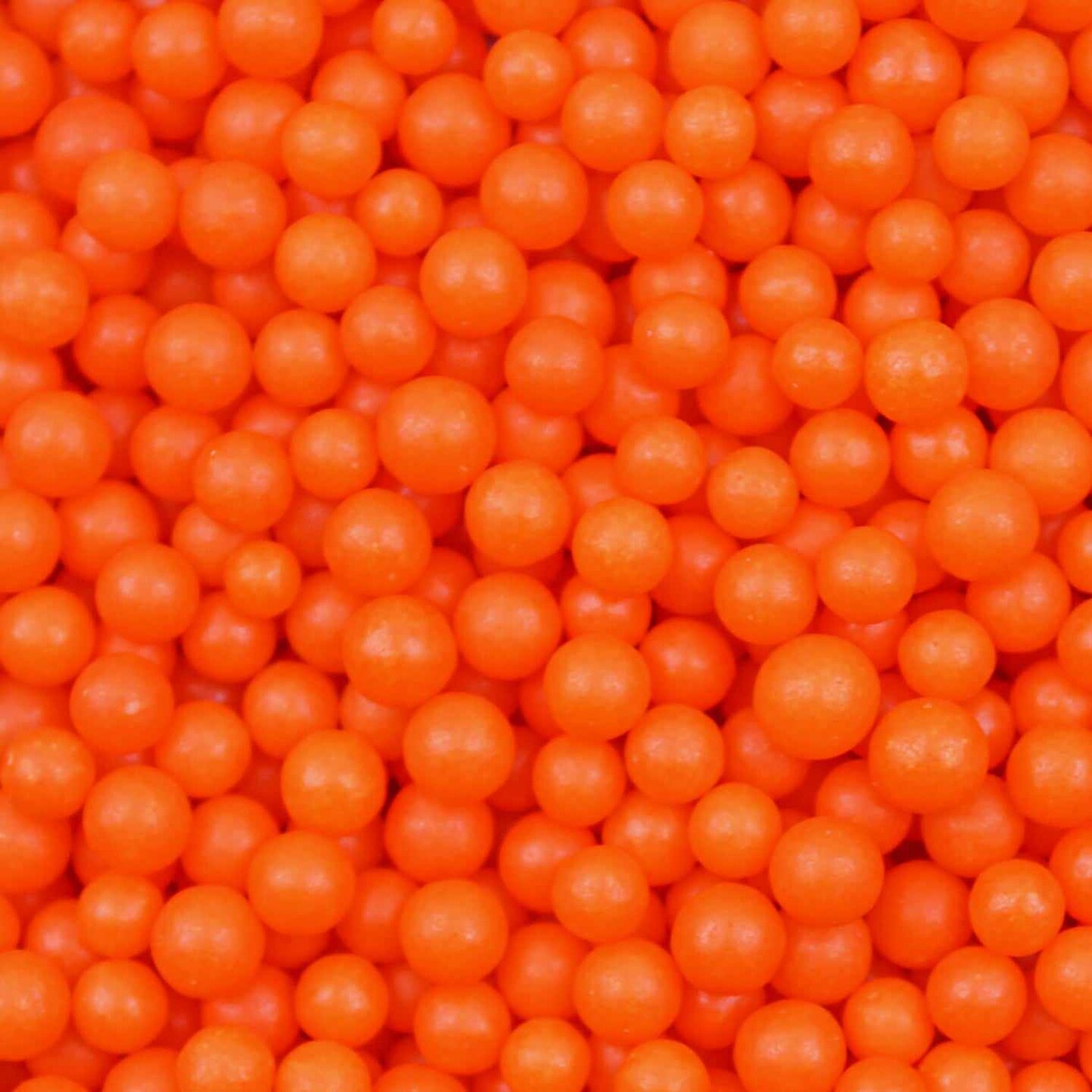 Krazy Sprinkles - Orange 4mm Beads (1/2 Cup, 1x Jar) for Cakes, Ice Cream & Cookies