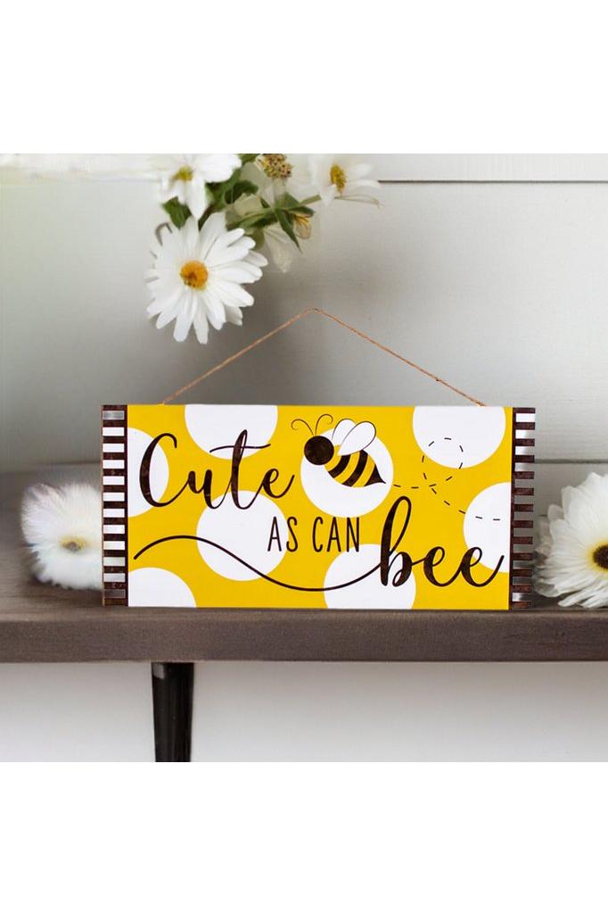 12&#x22; Wood Sign: Cute as Can Bee