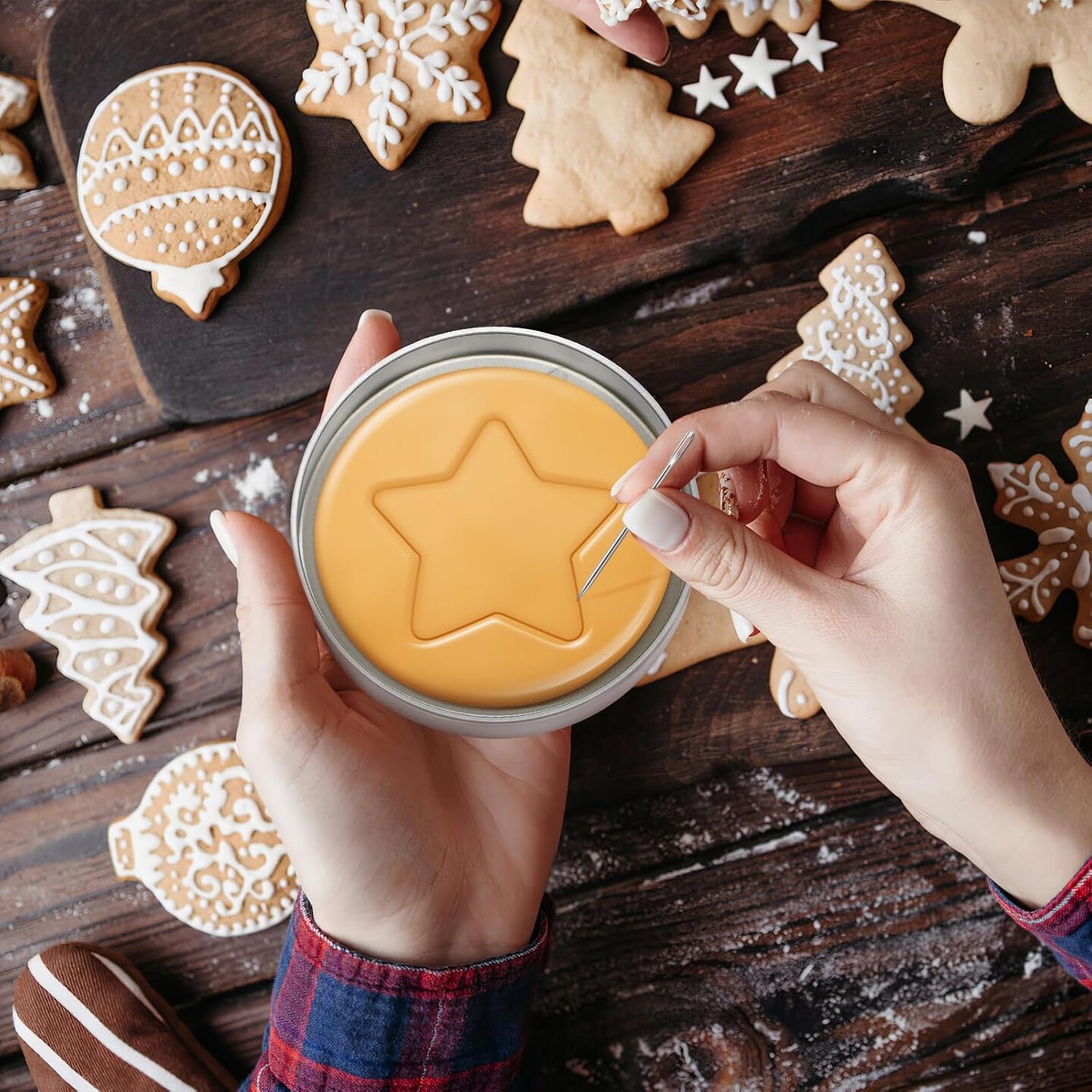 12-Piece Korean Sugar Candy Tool Set – Dal-gona Stainless Steel Cookie Cutters & Molds for Christmas & Valentine’s