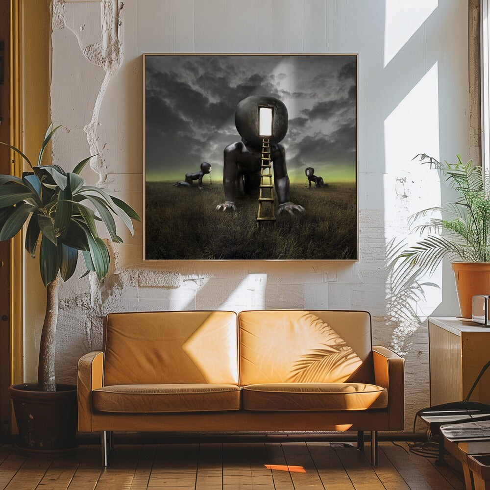 no escape Square Canvas Art | Modern Home Wall Decor 24x24 Canvas - Corporate Office Art