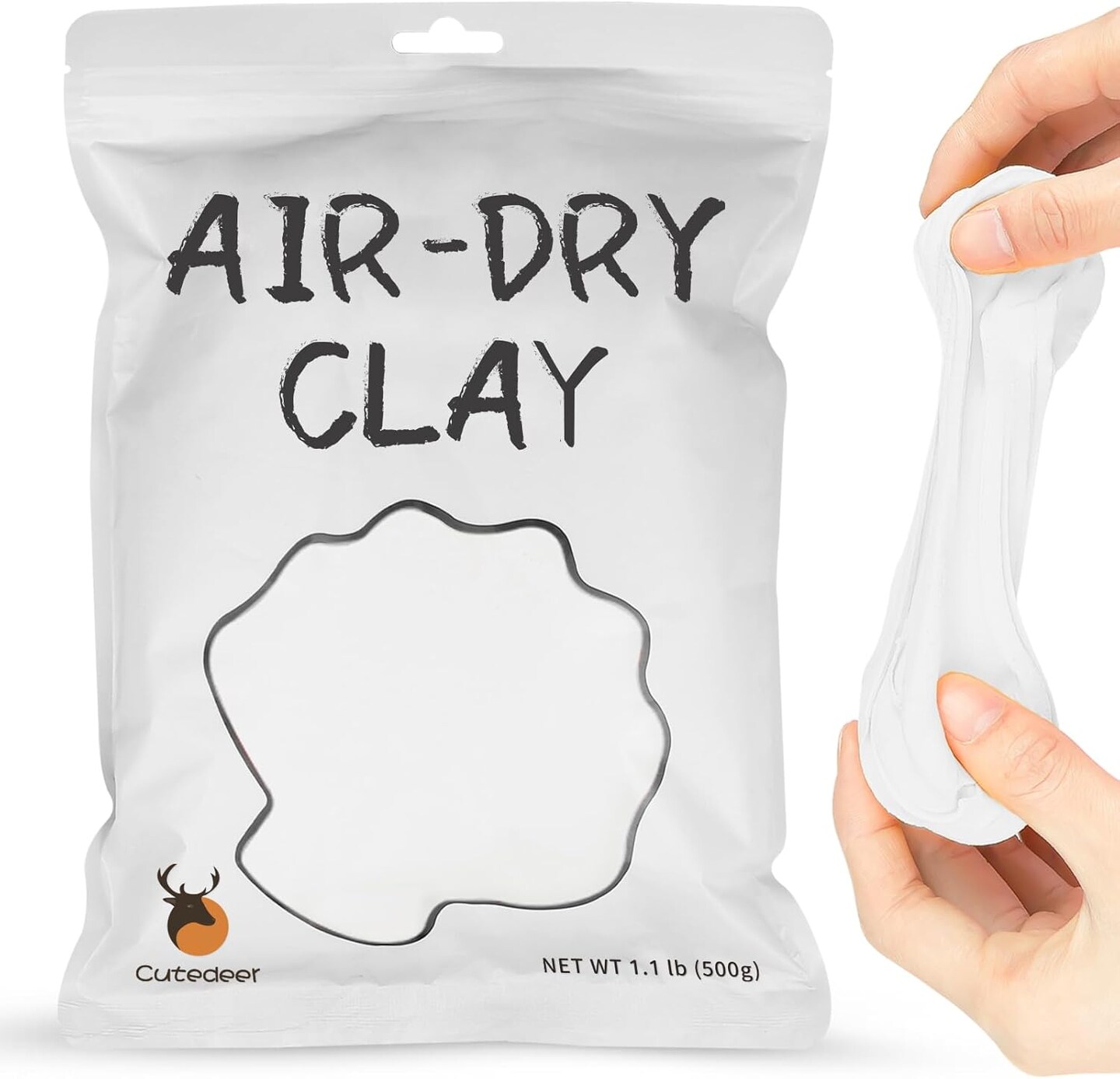 White Air Dry Foam Clay – 1.1 lb Soft, Squishy Modeling for Kids & Adults