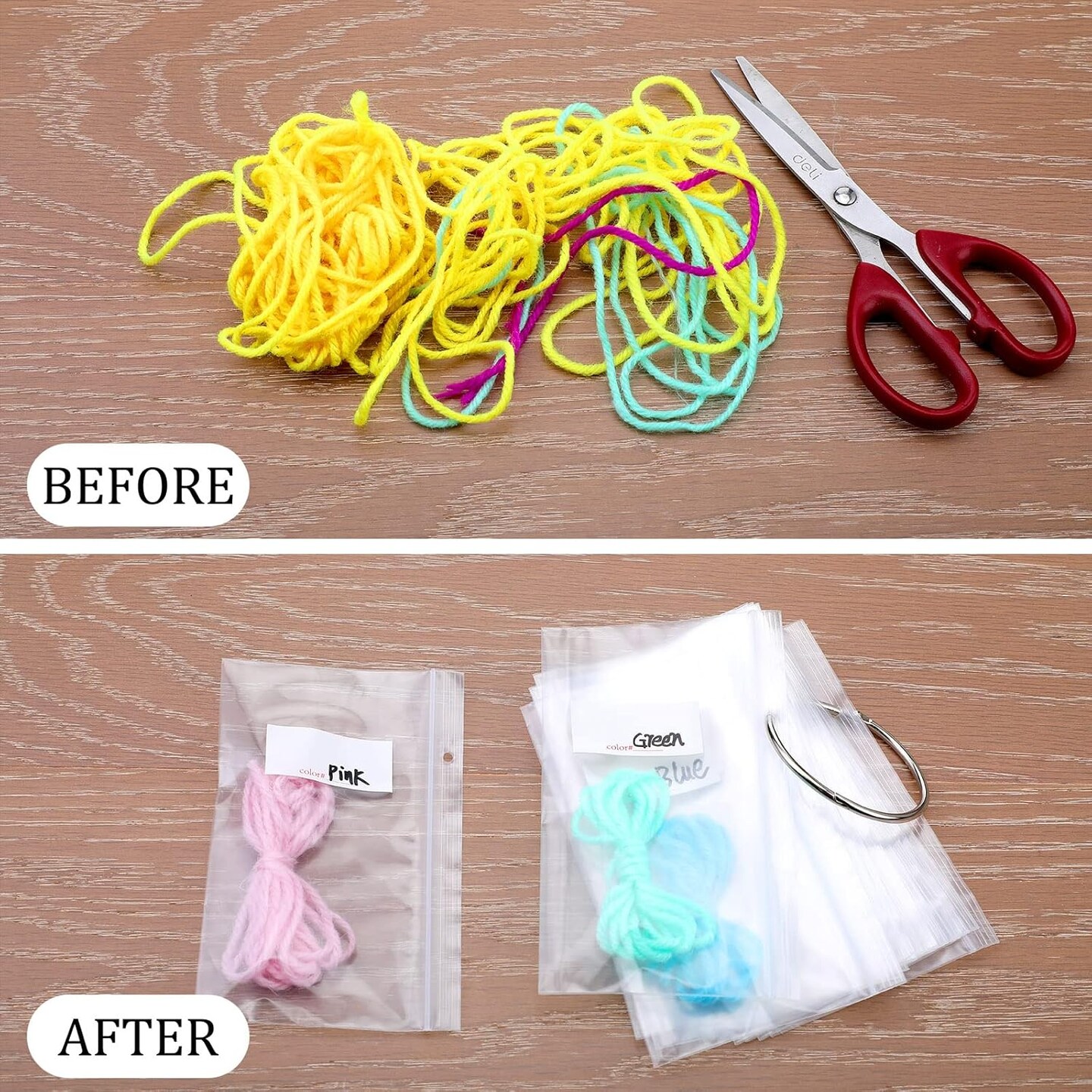 Floss Organizer Bags with 2 Inch Loose Leaf Binder