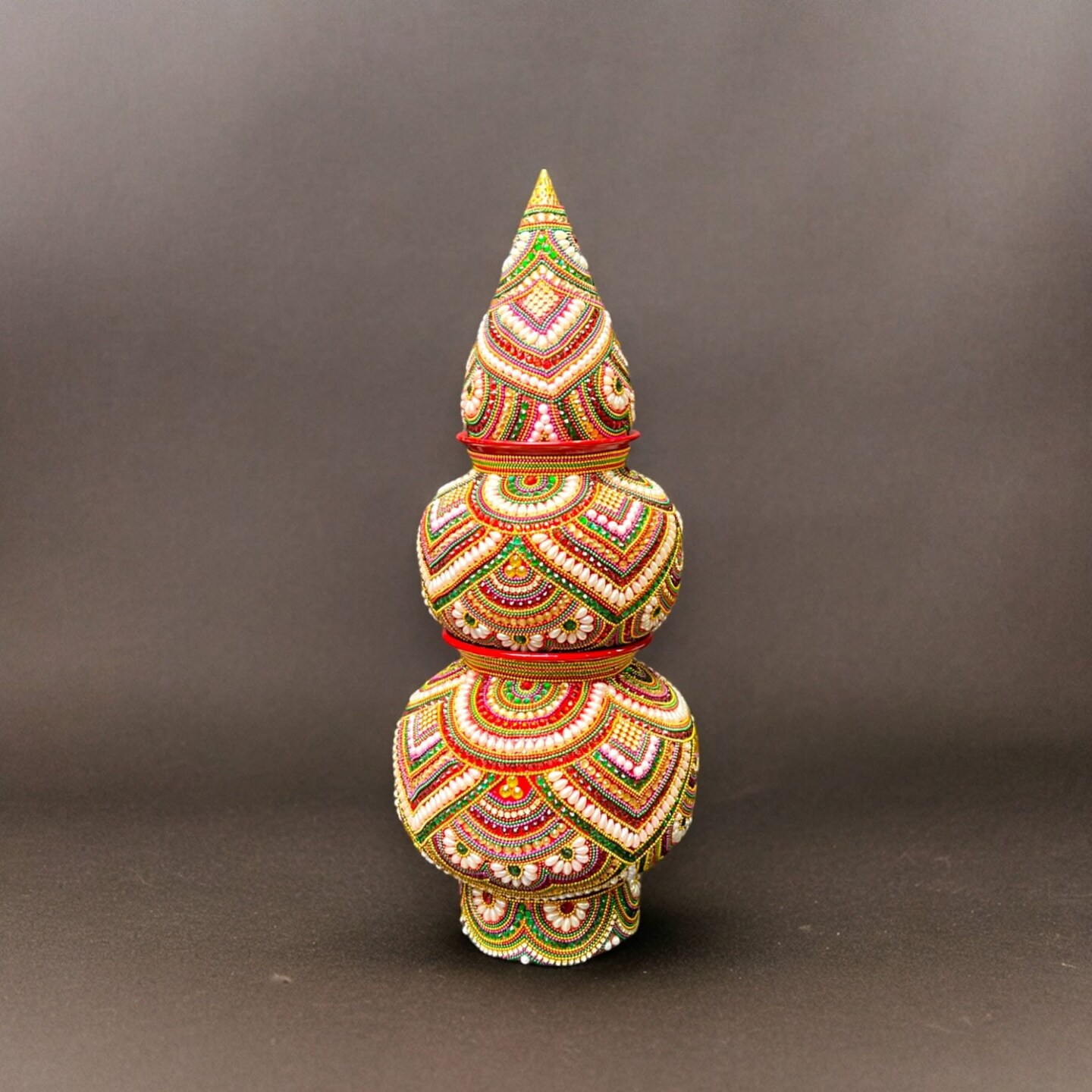 Decorative Kalash for Pooja Handmade Mild Steel Puja Kalash Wedding Decor Grah Pravesh Temple Home Mandir Decor - Festival Housewarming Gift Lota for Navratri Karvachauth Diwali