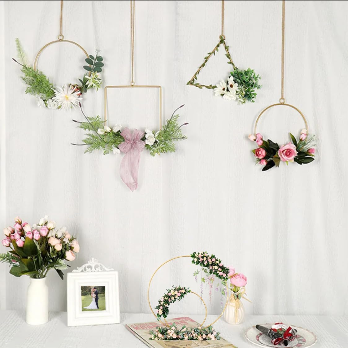 15Pcs Macrame Hoops Ring
