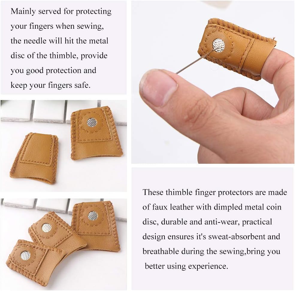 8 Pcs Thimble + 30 Pcs Sewing Needles