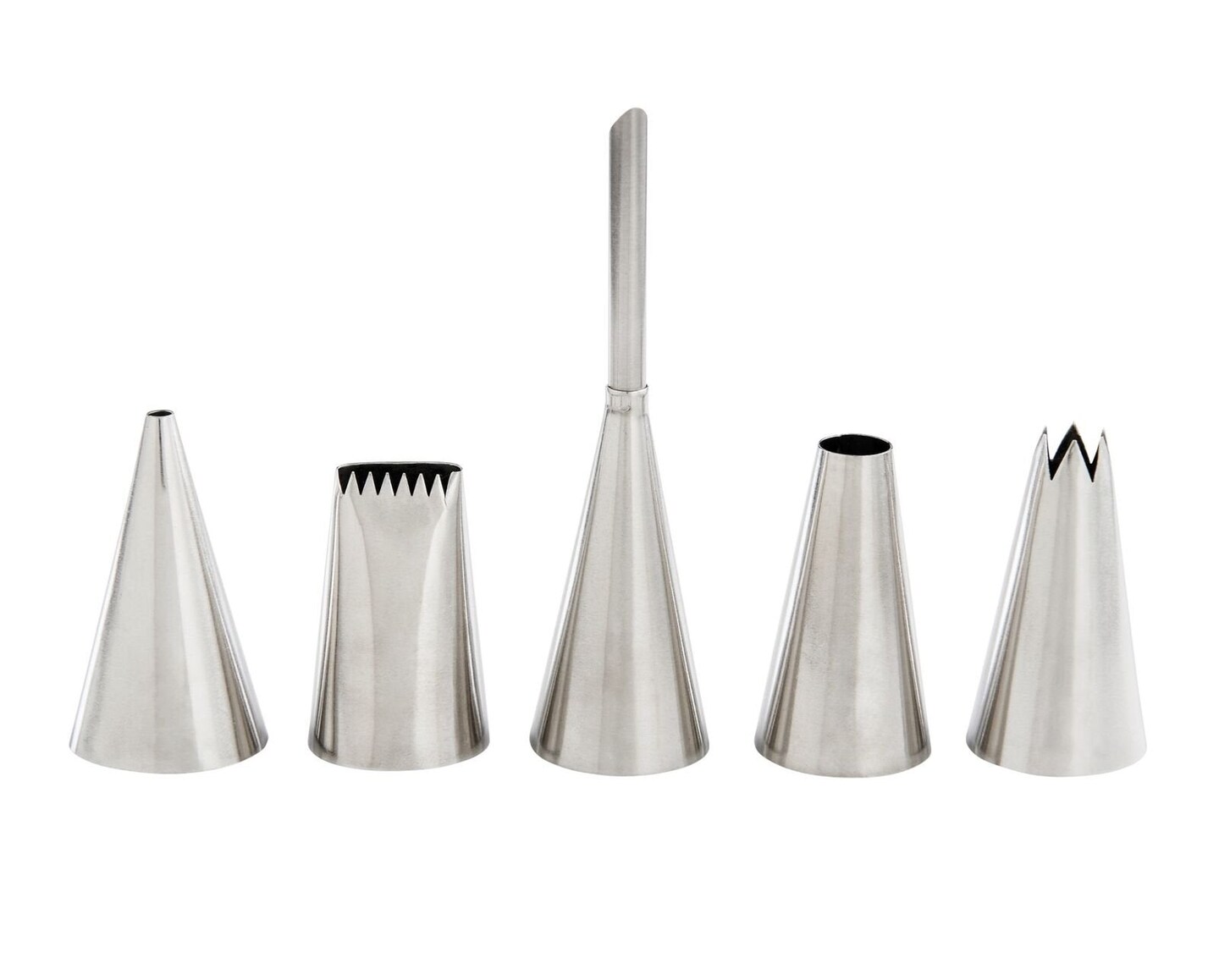 Mrs Anderson's 5pc Pastry Cake Cookie Stainless Steel Icing Decorating Tips Set