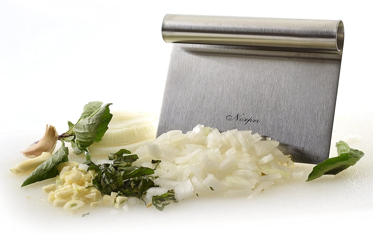 Norpro 6" Wide Heavy Duty Stainless Steel Food Chopper / Dough Scraper