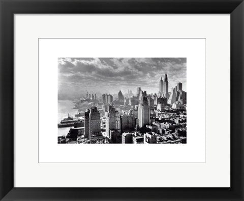 Framed Art East River Waterfront by New York Collection - 11 7/8 x 15 3/4