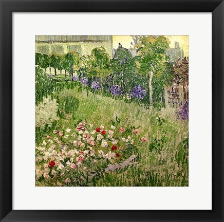 Framed Art Daubigny's garden, 1890 by Vincent Van Gogh Wall Decor 18x24 Artwork