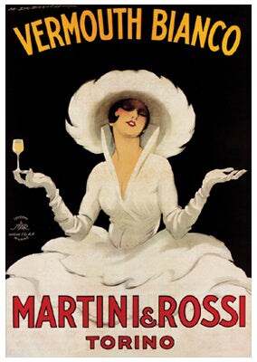 Framed Art Vermouth Bianco by Marcello Dudovich - Vintage Italian for Sale