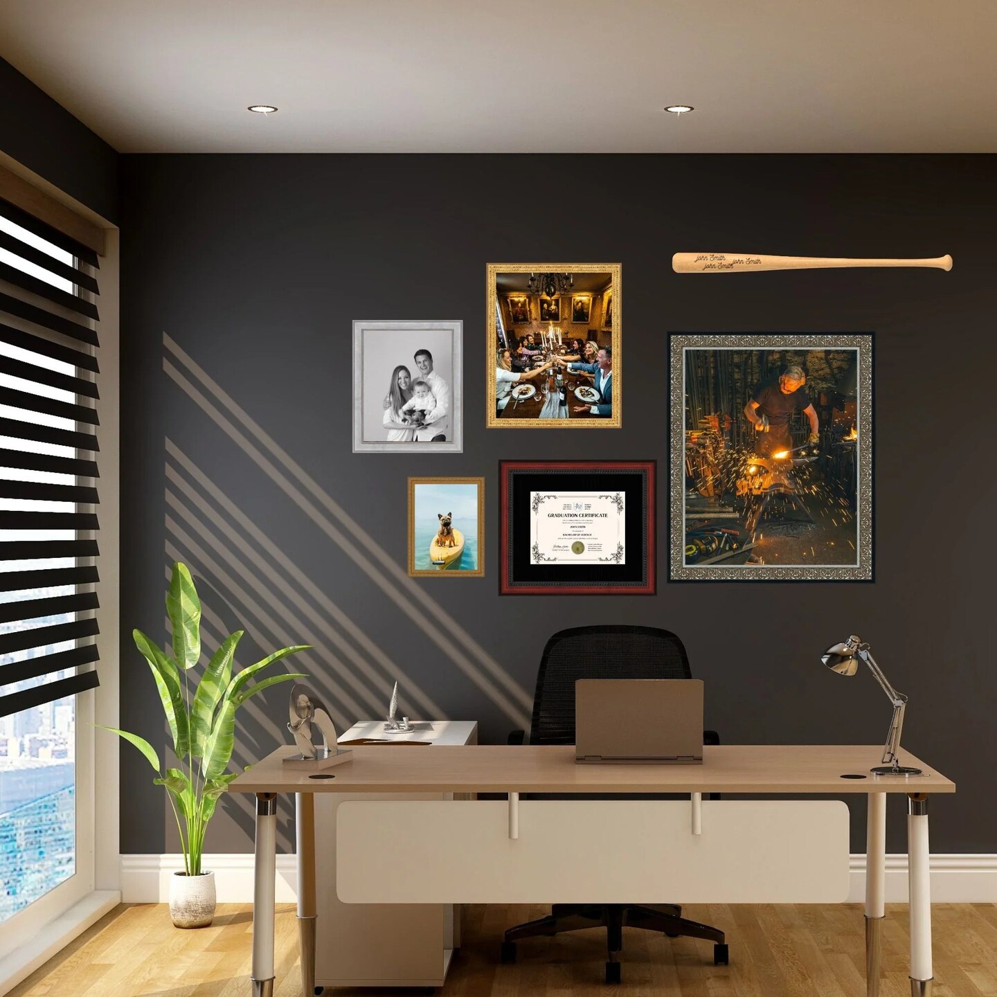 Purdue University 11x14 Diploma Frame for 8.5x11 Certificate Black