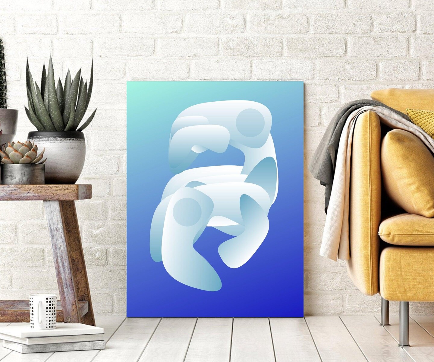 Abstract Artwork Gray Wall Art Wall Decor J Classic Framed Canvas Prints Artwork