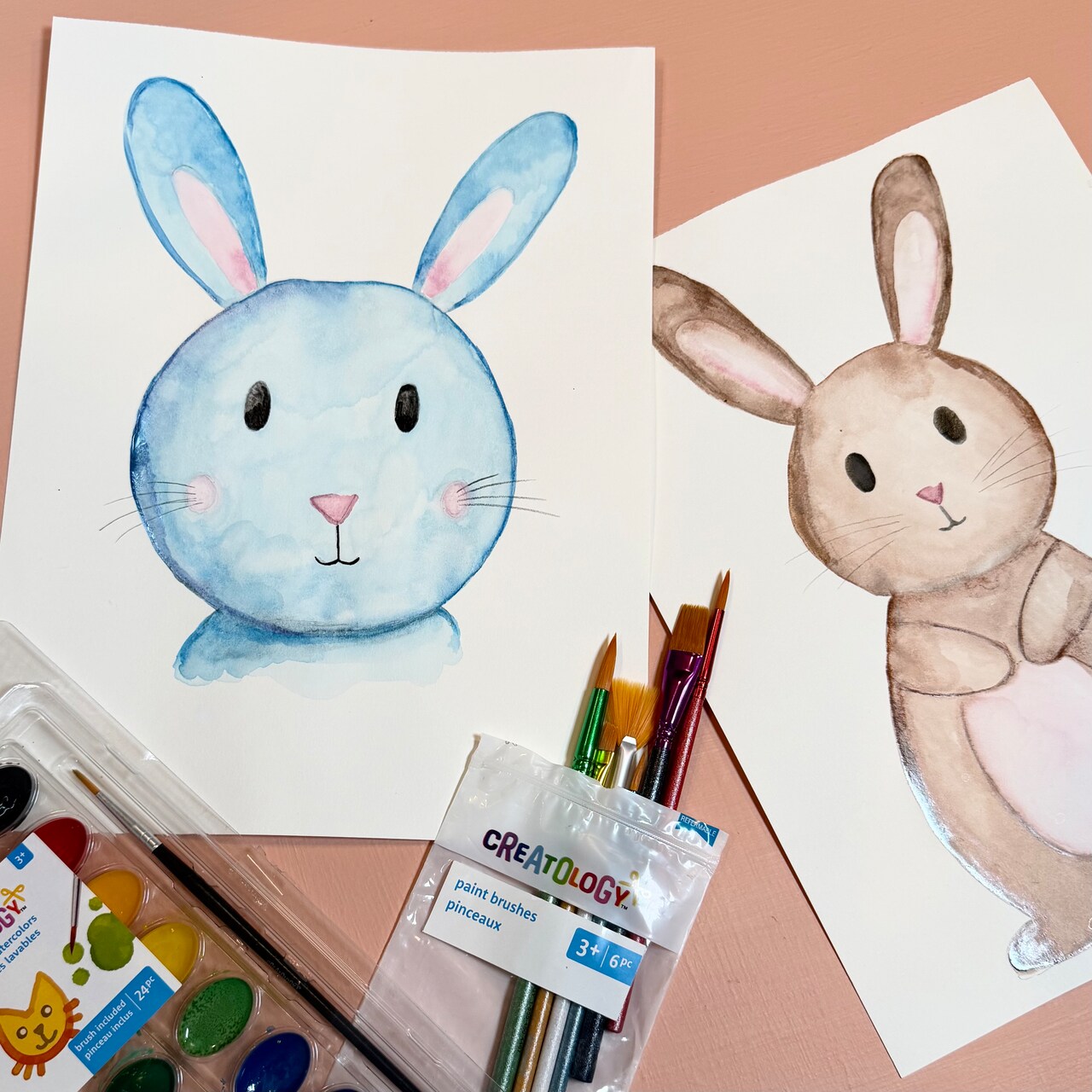 Kids Club: Watercolor Bunny Paintings