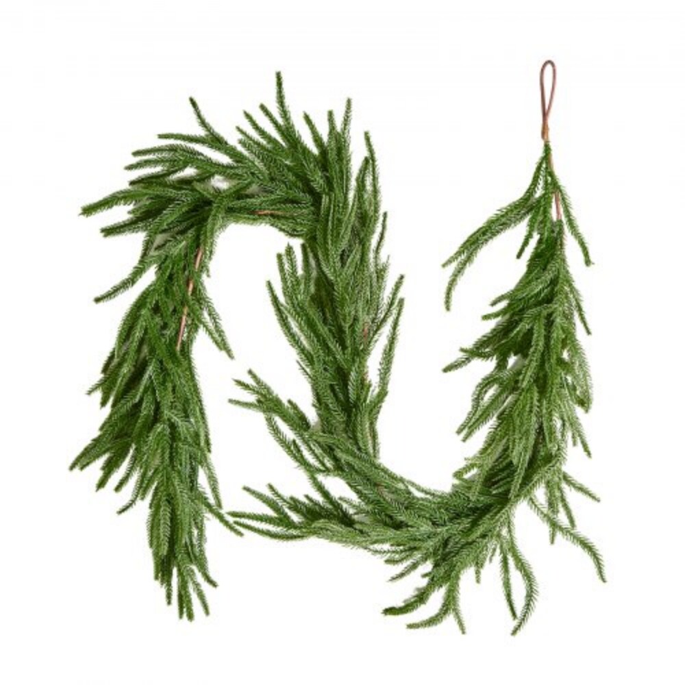 Christmas Garland Realistic Norfolk Pine Greenery for Mantel Table Fireplace Decor