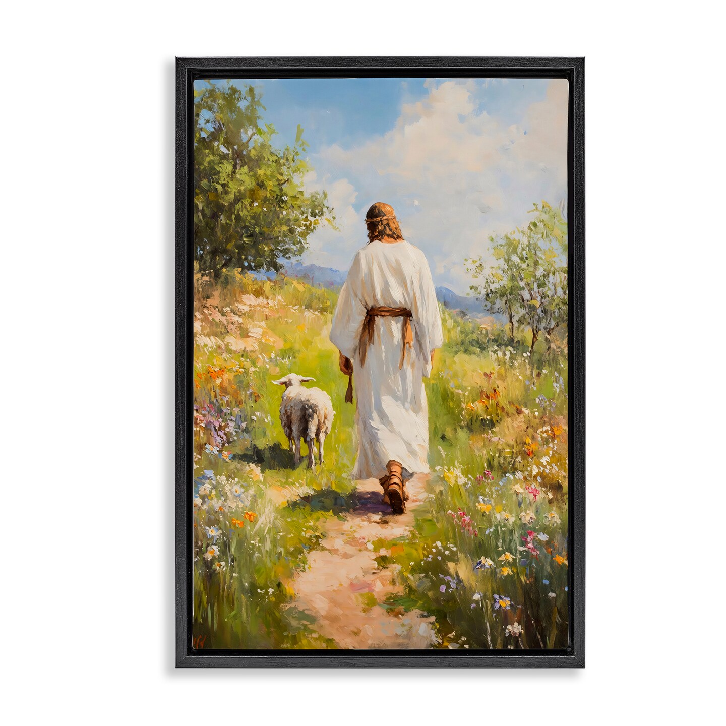 Stupell Industries Jesus Leaving the Sheep Floating Frame, design by LSR Design Studio