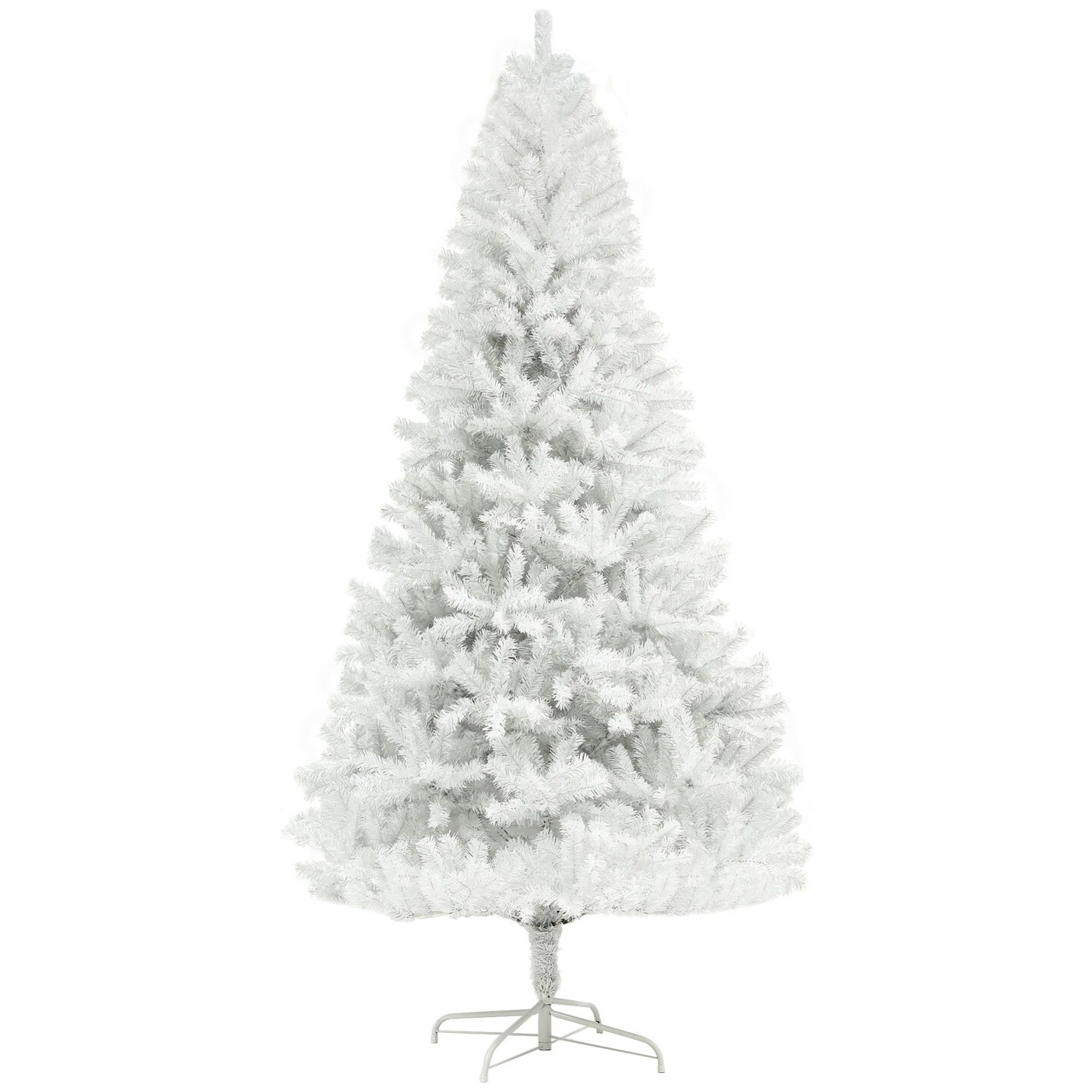 Edge Collections - 6' - White - Easy-Assembly Faux Christmas Tree for Holiday Decor - 1 Piece