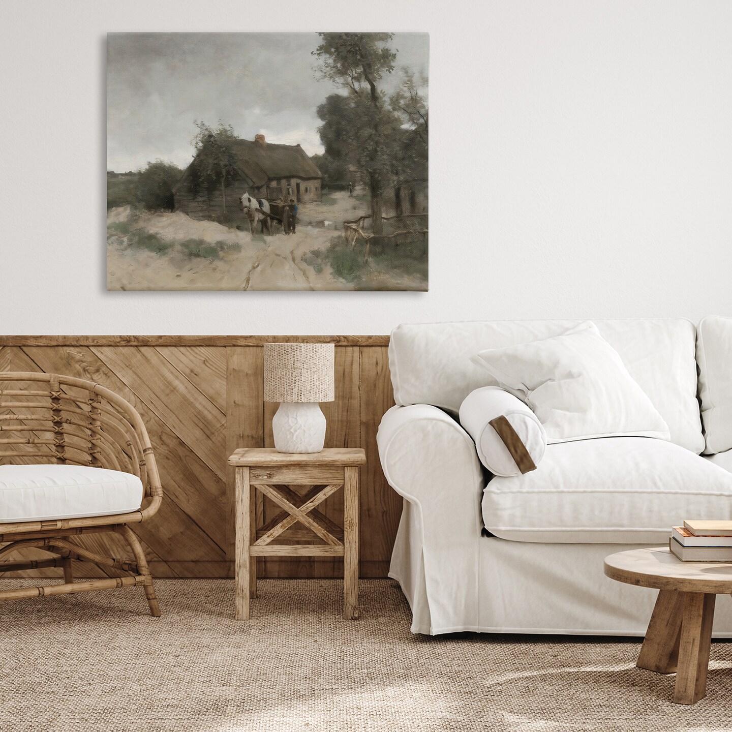 Stupell Industries Vintage Farmhouse Rustic Cottage Canvas, design by Riley B