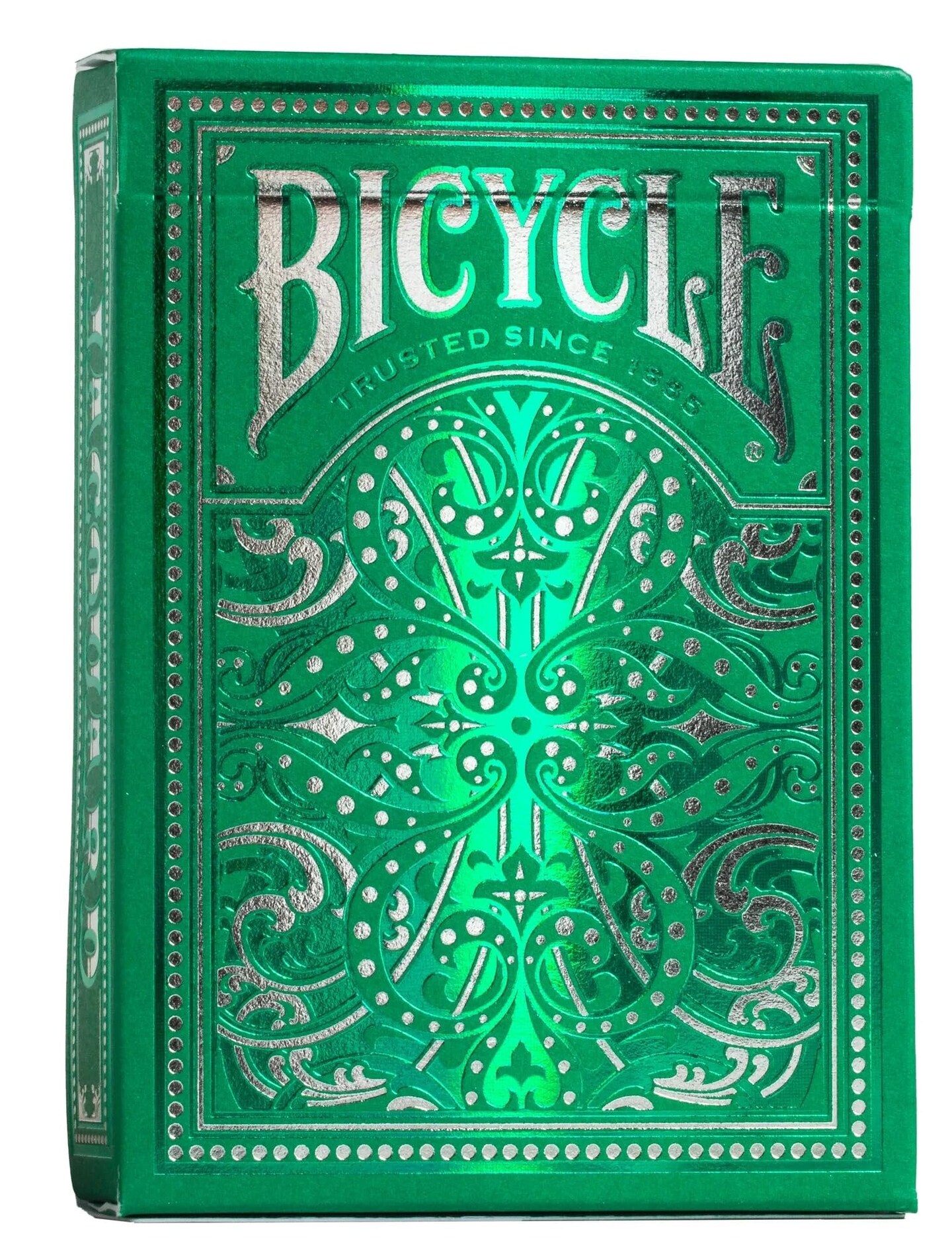 Bicycle Jacquard Premium Playing Cards, Silver and Emerald Green, Poker Size Standard Index