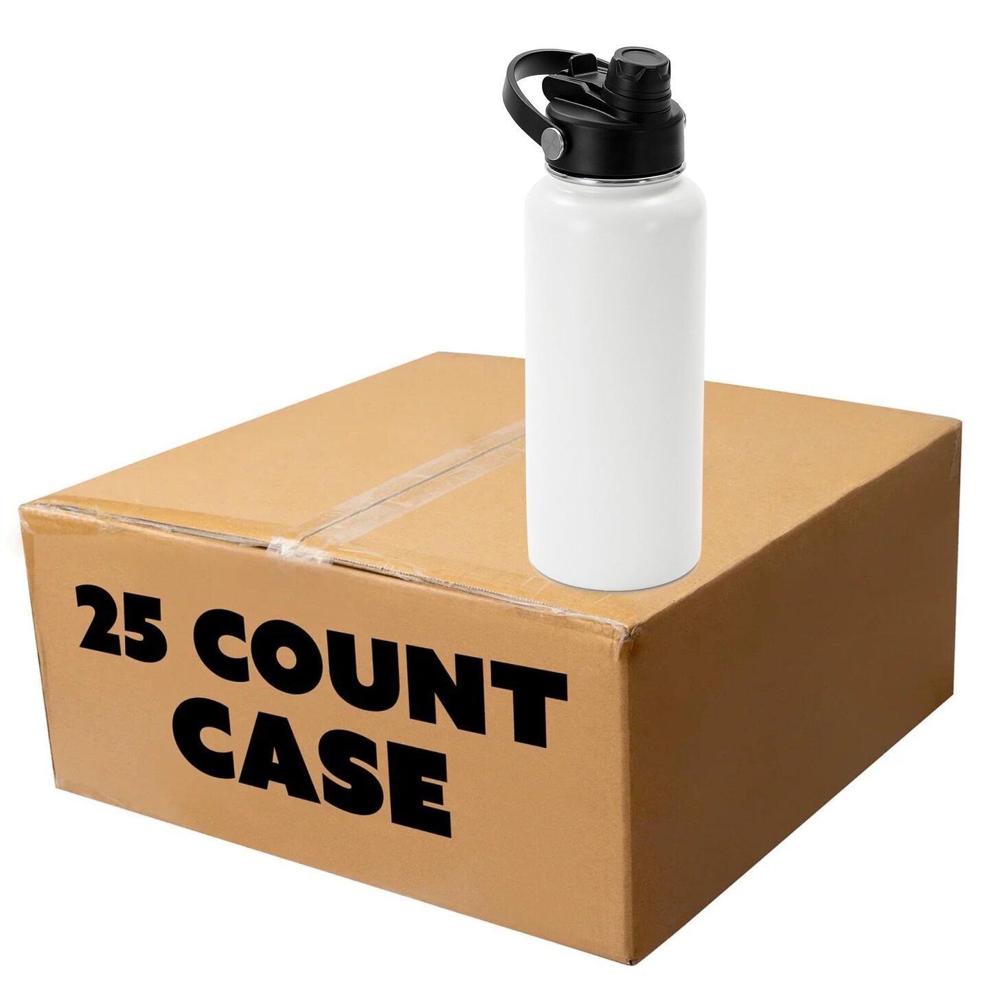 Makerflo 32 oz Hydro Powder Coated Water Bottle with 2-in-1 Lid | Craft-Ready for DIY Gifts & Personalization (Laser Engravable, UV DTF, Epoxy, Vinyl) - Not for sublimation and DTF