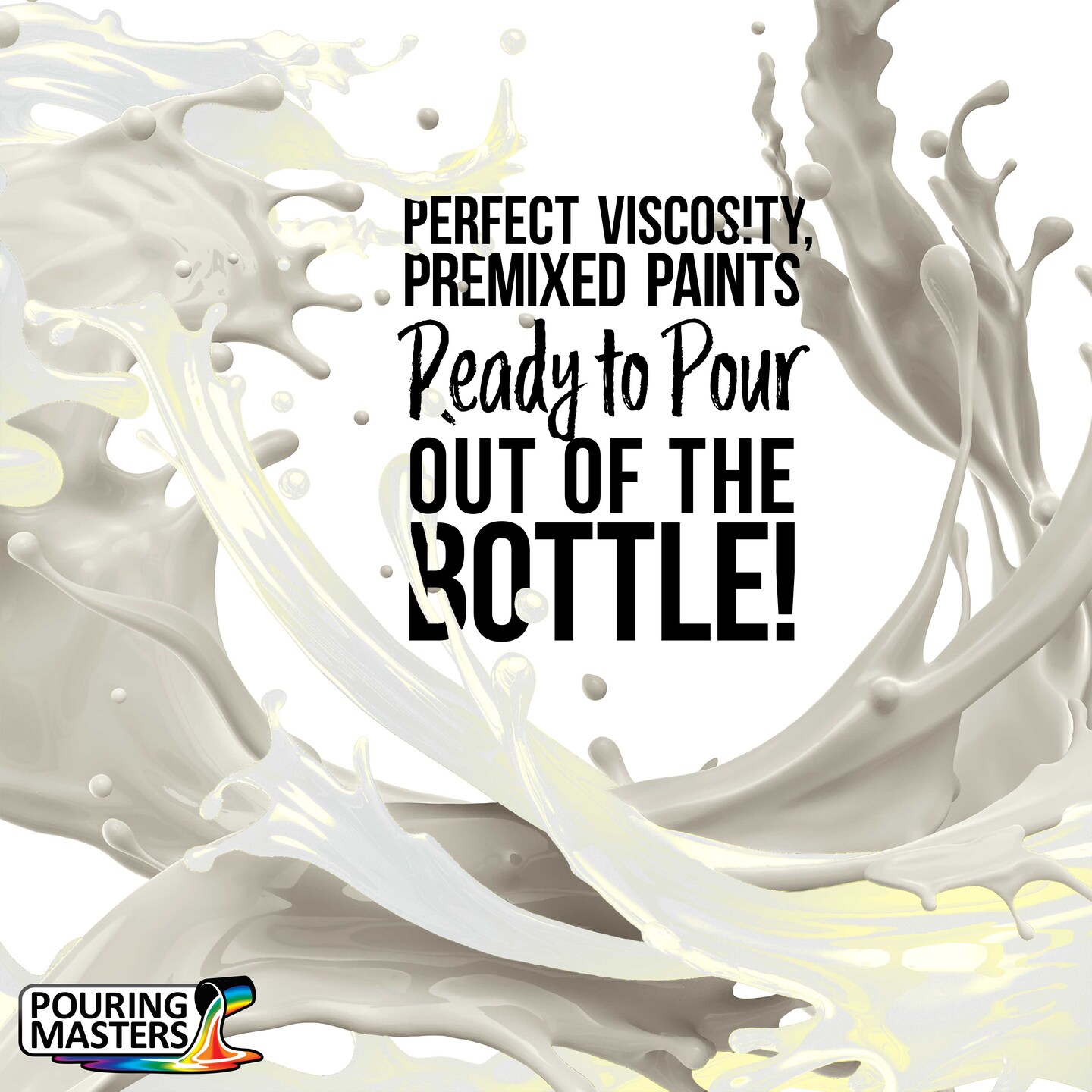 Pouring Masters Gold Interference Pearl Special Effects Acrylic Pouring Paint - Premium 64-Ounce Pre-Mixed Fluid Acrylic Paint - Fluid Art Supplies for Canvas, Wood, Paper, Tile & Rocks