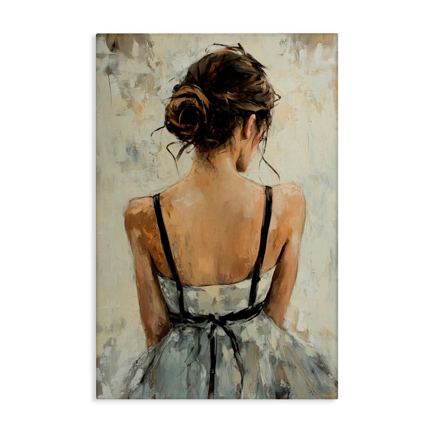 Stupell Industries Back View Female in Dress Canvas, design by Petal Prints  Design, Size: 45 x 30