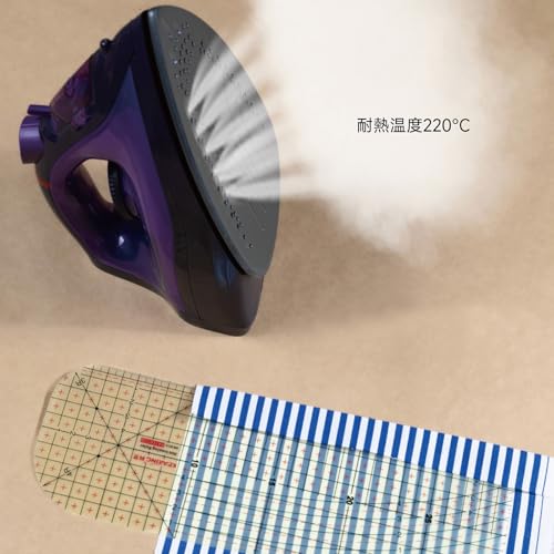 Kearing&#xAE; Hot Hem Ruler for Sewing, Patented Heat Resistant Non-Slip Hot Ironing Ruler for Measure, Mark, Fold, Press with Dry or Steam Iron