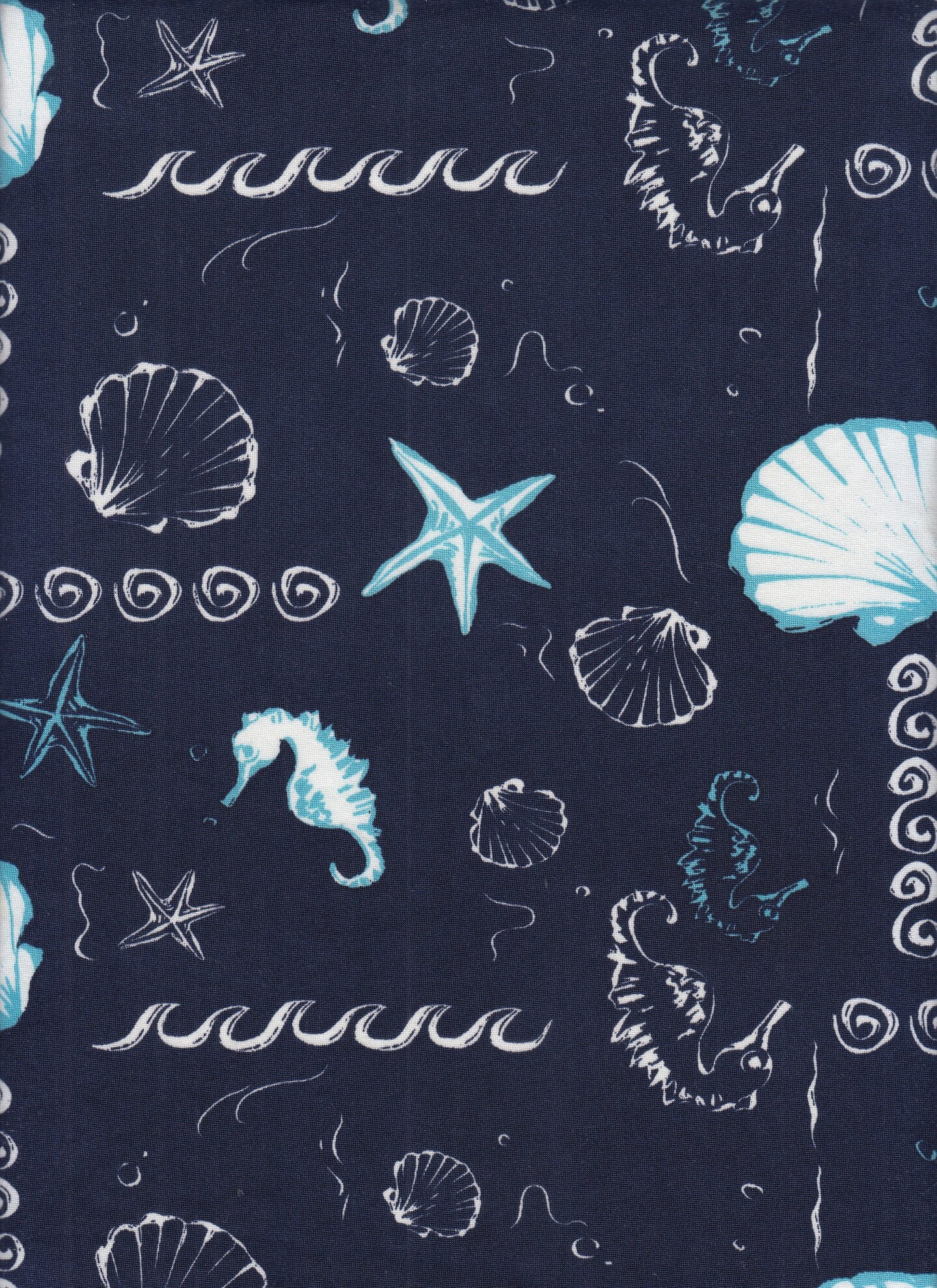 1 Yard Under the Sea DTY Print Fabric 96% Polyester 4% Spandex Soft Lightweight Stretch Knit 58/60&#x22; Wide