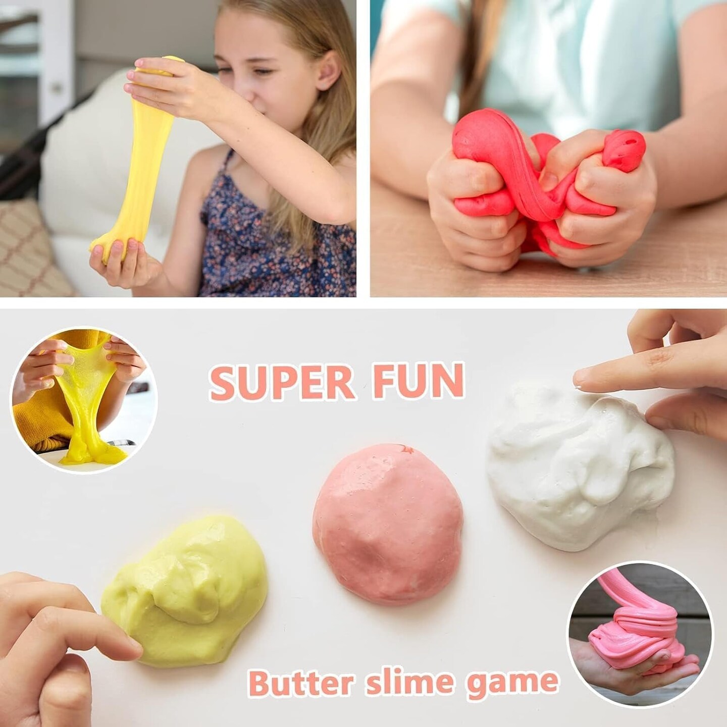 68 Pack Mini Butter Slime Kit for Kids