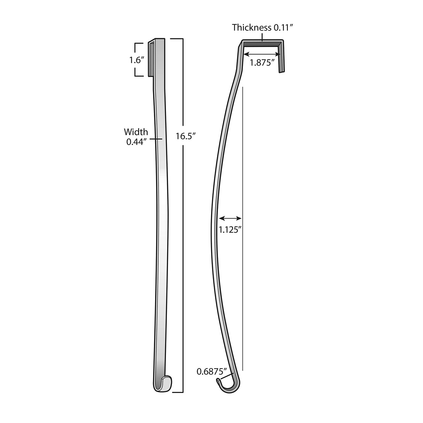Haute Decor HighProfile Wreath Hanger Over The Door Hook for Complex Raised Door Designs