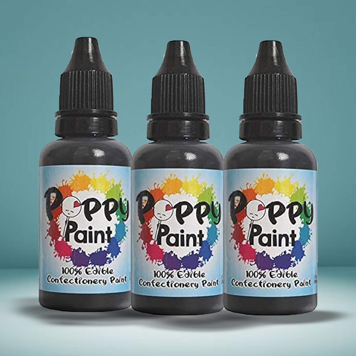 Poppy Paint Black Edible Confectionery Paint