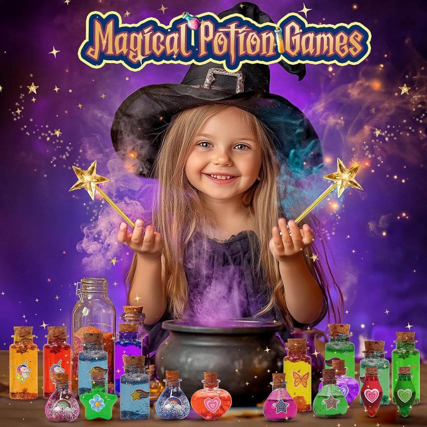Fairy Aqua Potion Kits for Girls with 23 Potion Bottles