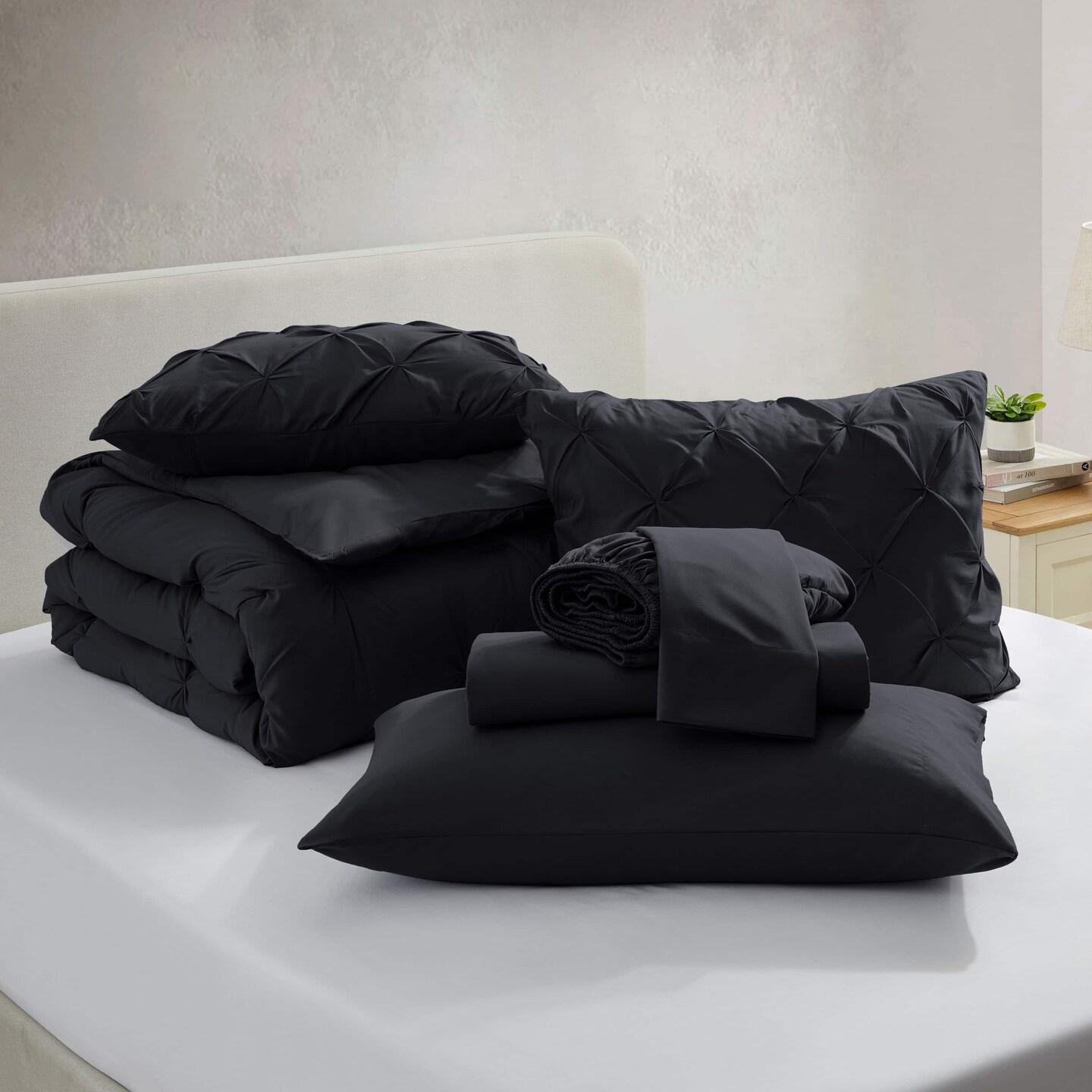 Nestl Pinch Pleat Bed in a Bag with Down alternative Pillow