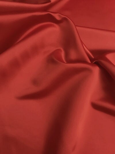 1 Yard Red Dull Satin Fabric 58/59" Wide Matte Finish Polyester