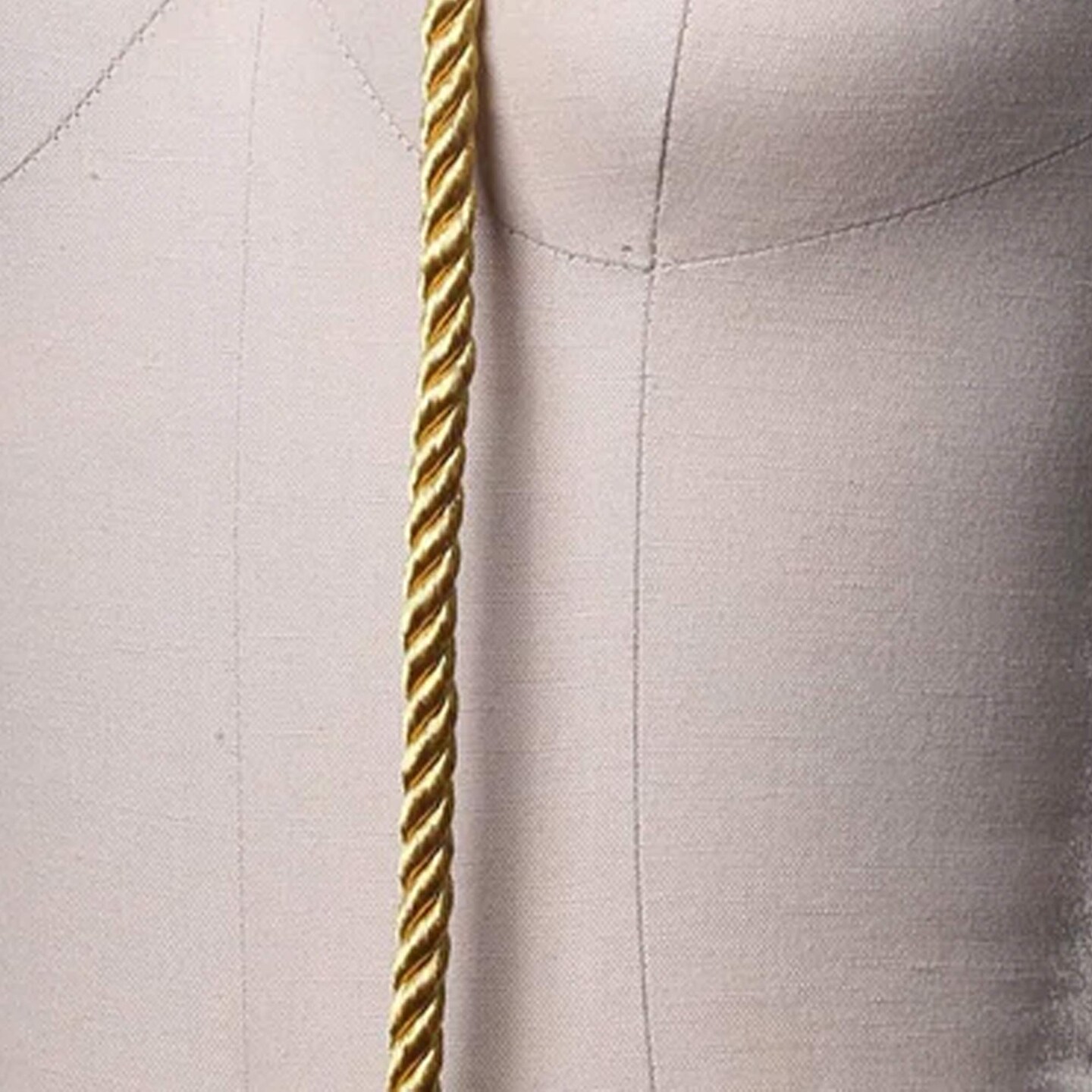 1 Yard 0.27 Inch Gold Silky Spanish Satin Rope Cord Trim for Curtains Pillows and Decor