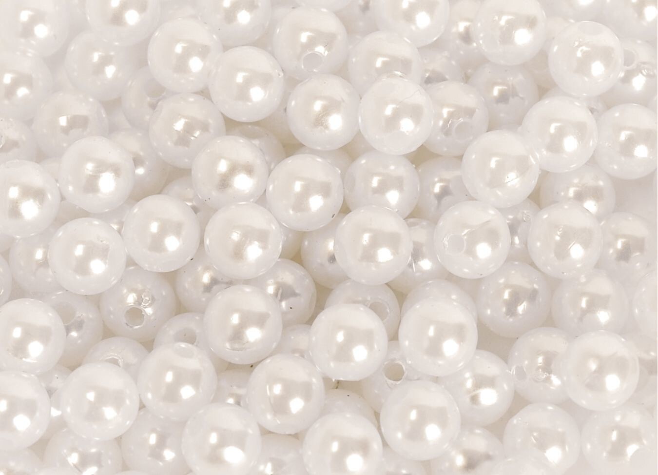 Faux Pearl Beads 1/2-lb Bag