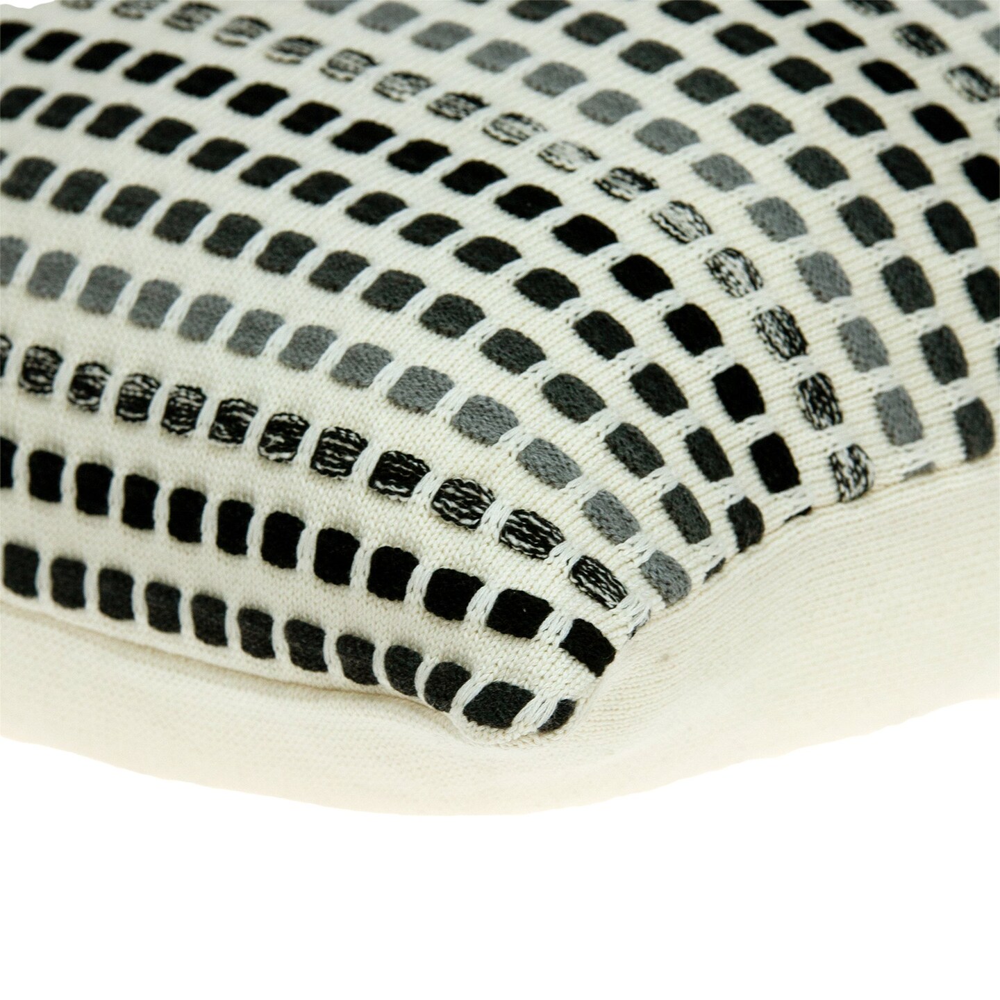 Edge Collections - 20 x 20 x 7 - Beige - Modern Knitted Decorative Throw Pillow - 1 Piece