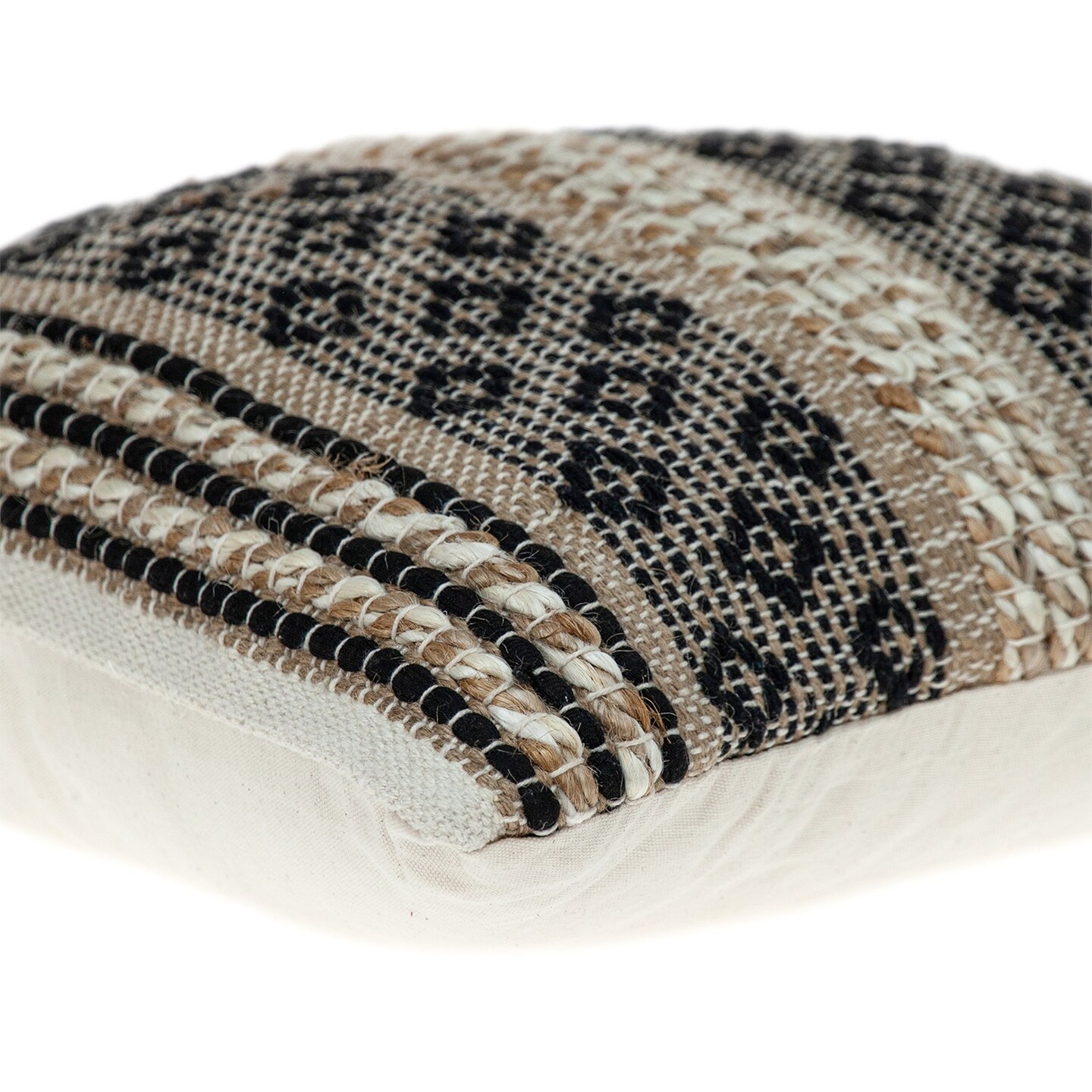 Edge Collections - 18" x 18" - Brown - Textured Transitional Throw Pillow for Modern Home Decor - 1 Piece